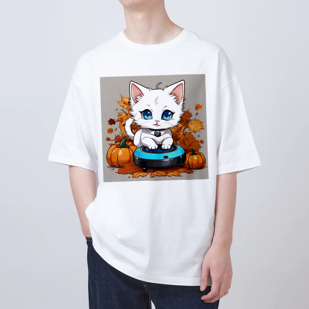 yoiyononakaのハロウィンと白猫10 Oversized T-Shirt