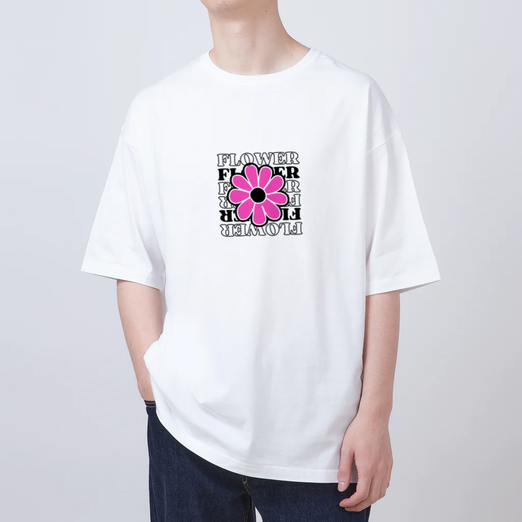 nene-cocoのpink flower  オーバーサイズTシャツ