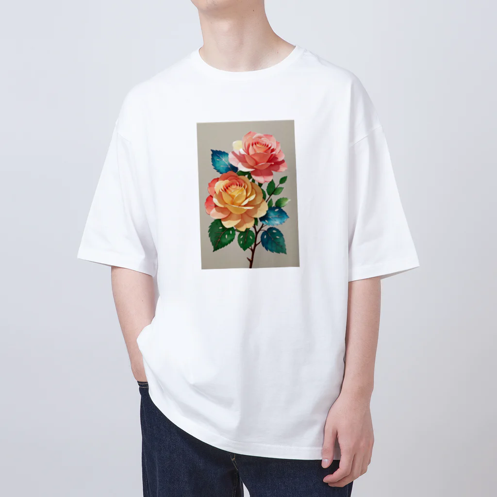 Lekeの水彩画のバラ Oversized T-Shirt