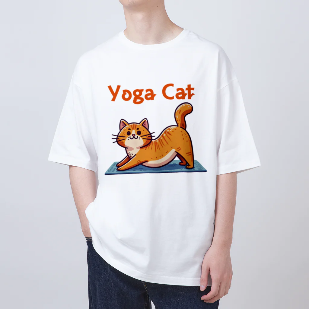 bravoadのヨガで猫のポーズ オーバーサイズTシャツ