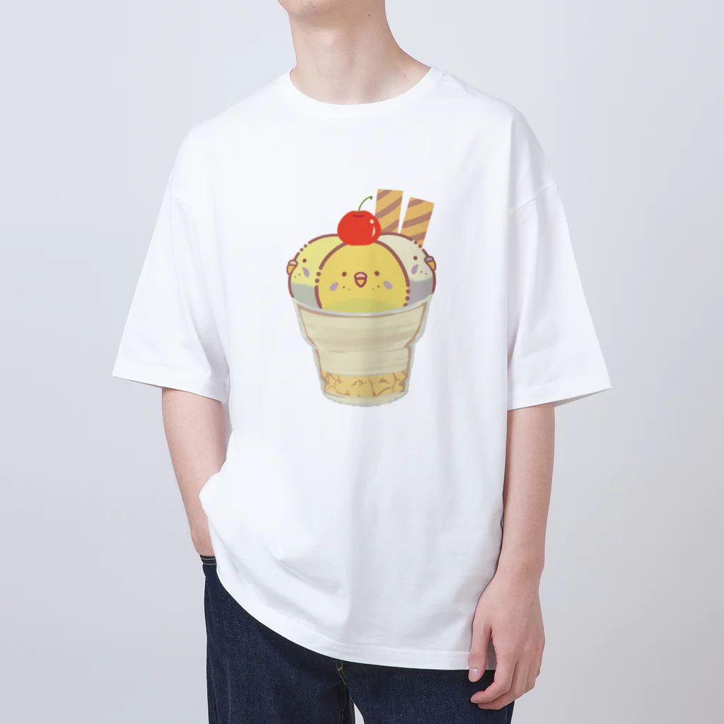 ぽっぽこ本舗のインコサンデー Oversized T-Shirt