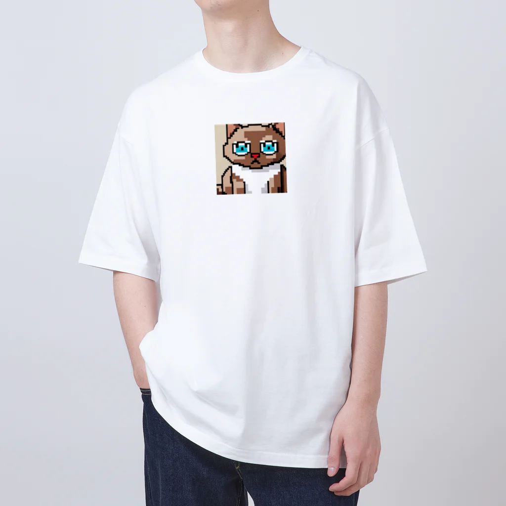 koba777のドット絵マンチカン Oversized T-Shirt