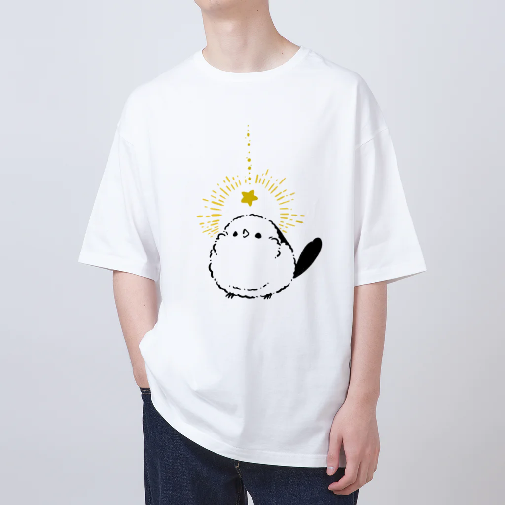 ぴよ手帖 | シマエナガ雑貨の星に願いをシマエナガ＠ぴよ手帖 | シマエナガ雑貨 Oversized T-Shirt