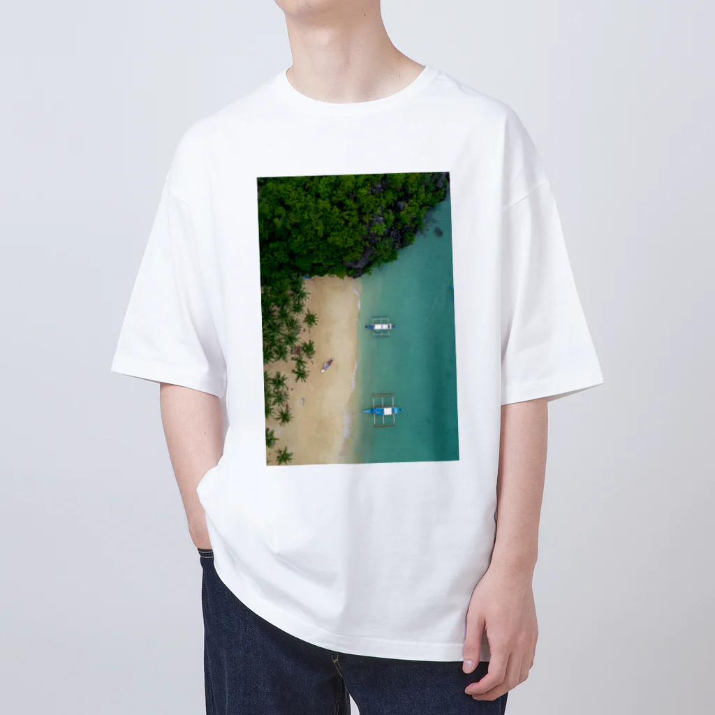 hir00の上空からのビーチ写真 Oversized T-Shirt