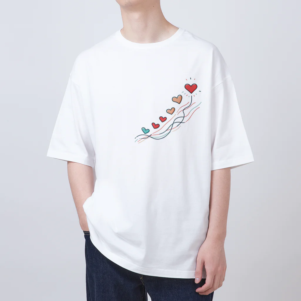 終わらない夢🌈の軽やかに舞うハート🩷 Oversized T-Shirt