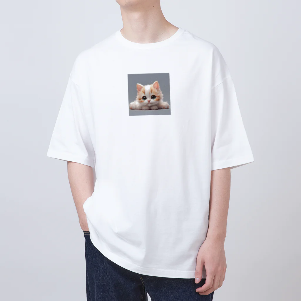 プチプライスショップのかわいい猫のグッズ オーバーサイズTシャツ
