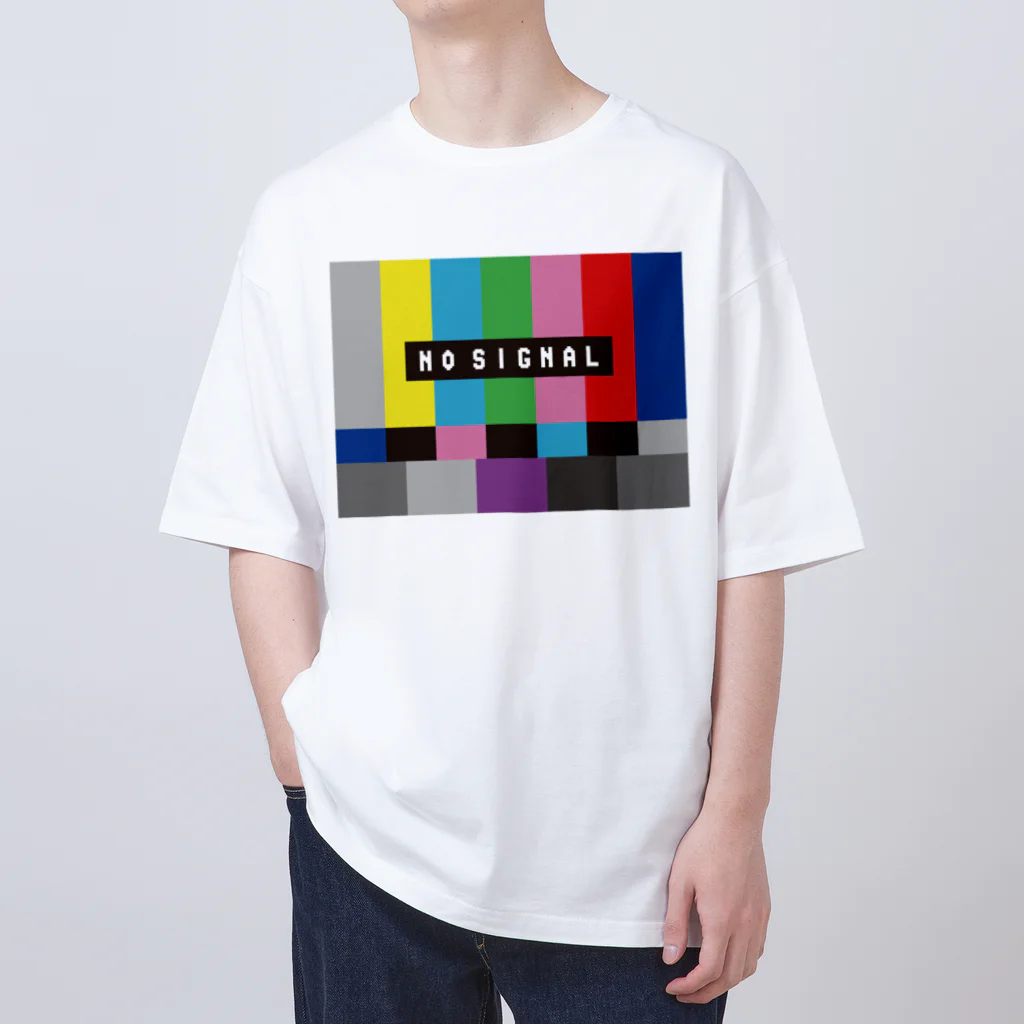 オノマトピアのNO SIGNAL【テレビ・テストパターン・レトロデザイン】 Oversized T-Shirt