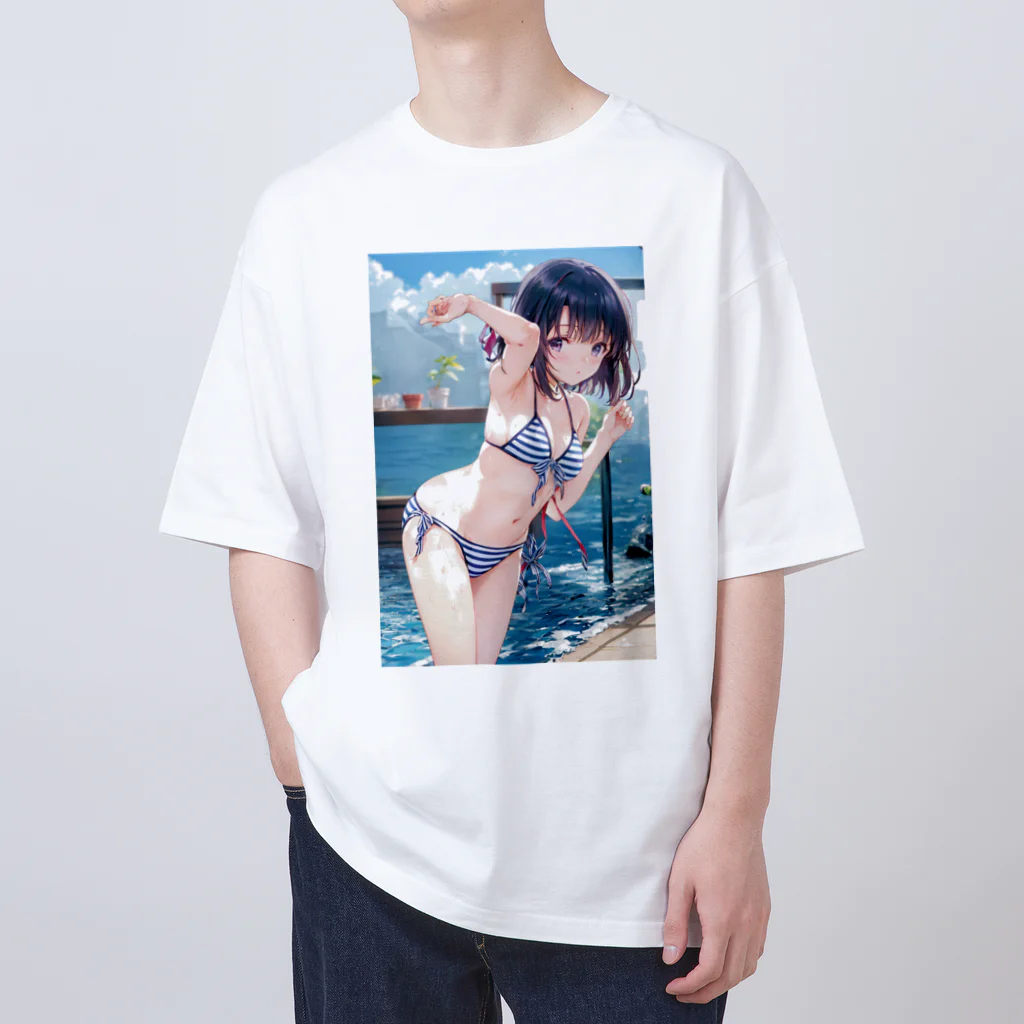 仮想の妖精たち: AI美少女の魅力のデジタル夢幻アートシリーズ オーバーサイズTシャツ