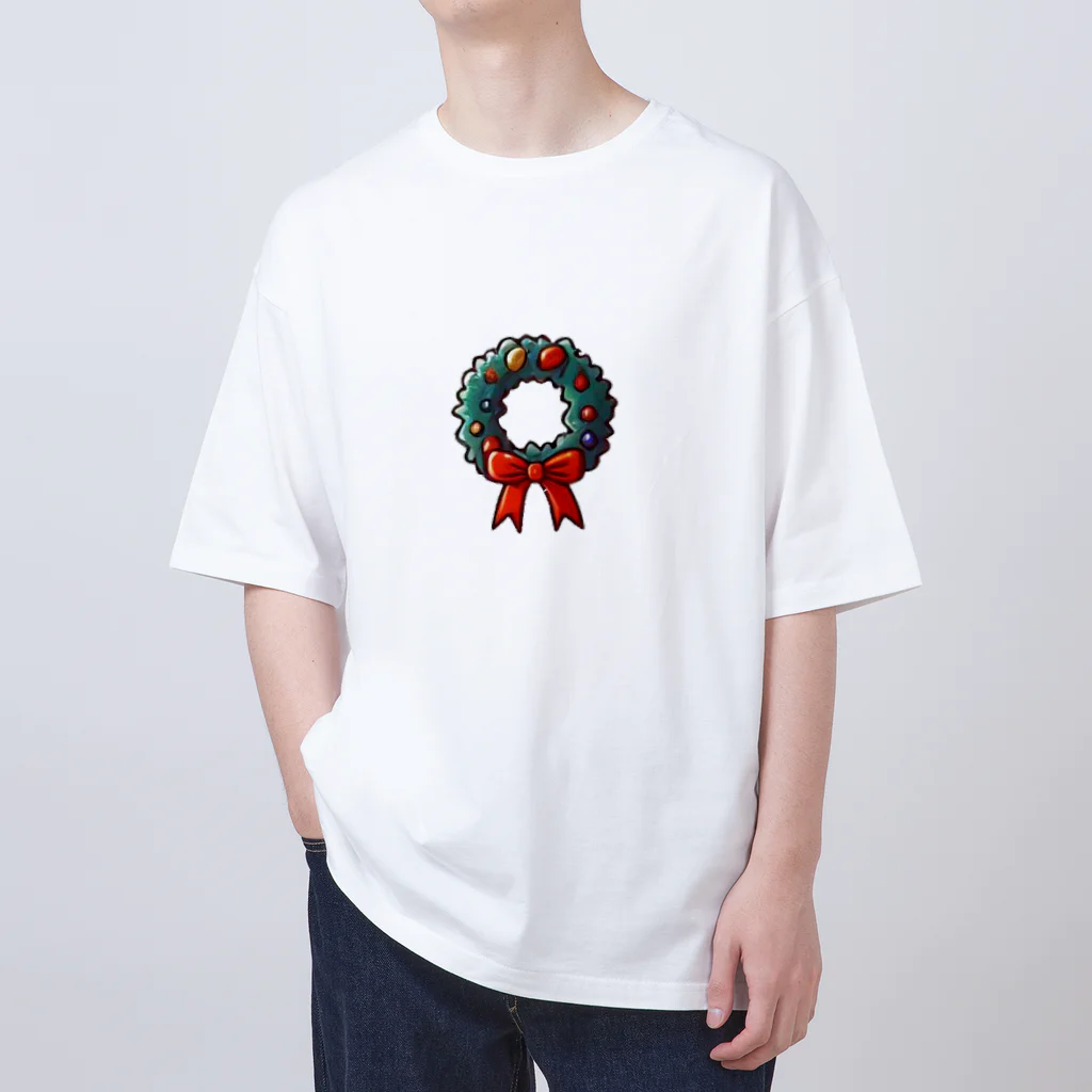 終わらない夢🌈のクリスマスリース🎄✨ オーバーサイズTシャツ