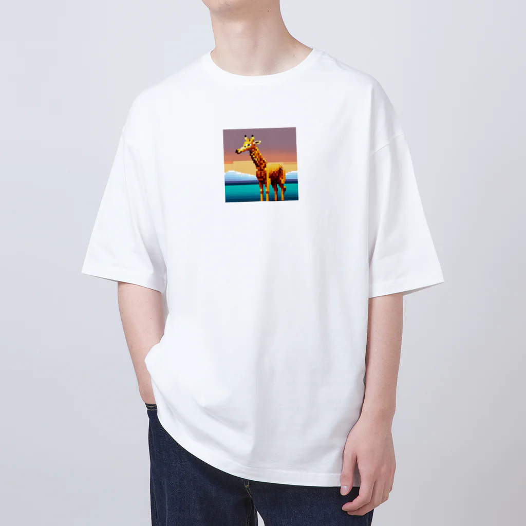 Zep11138のドット絵キリン オーバーサイズTシャツ