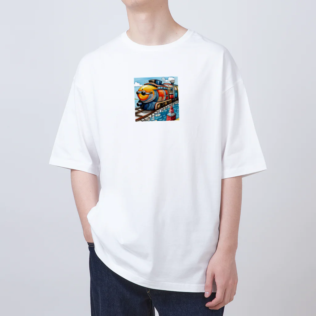 アニマルキャンバスのトレインフィッシュ Oversized T-Shirt