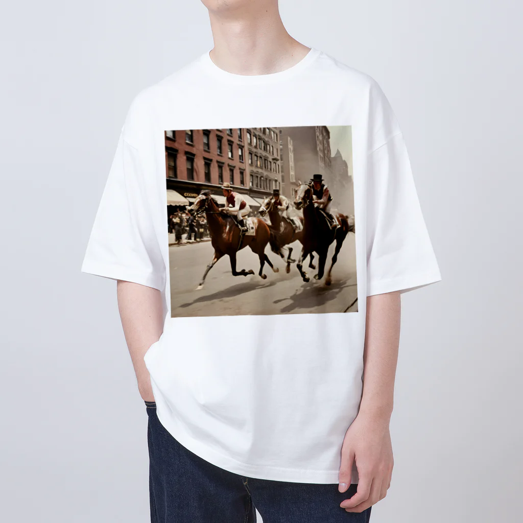 うまうまのclassic horse オーバーサイズTシャツ