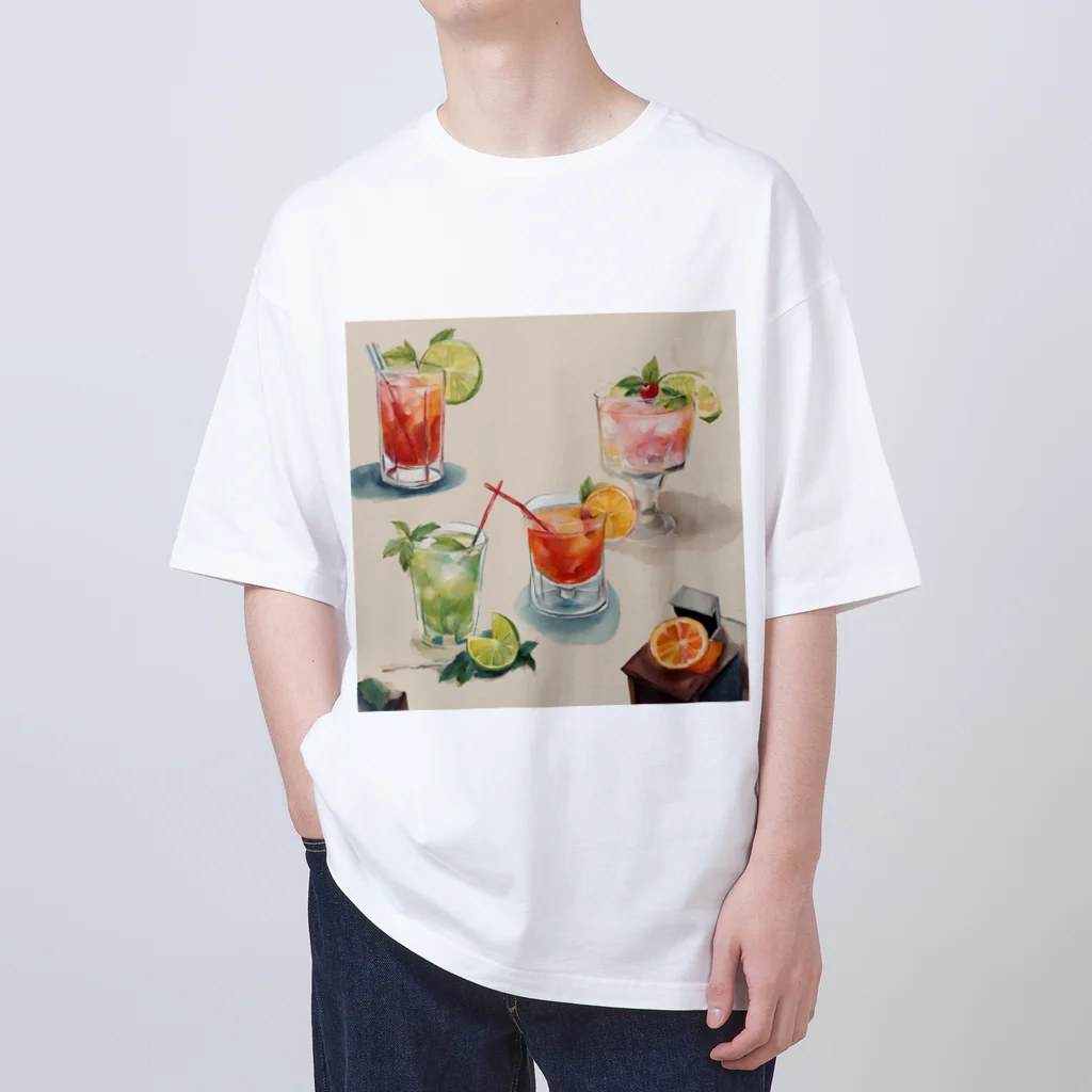 ReoReo-Artの穏やかなカクテルパーティー Oversized T-Shirt