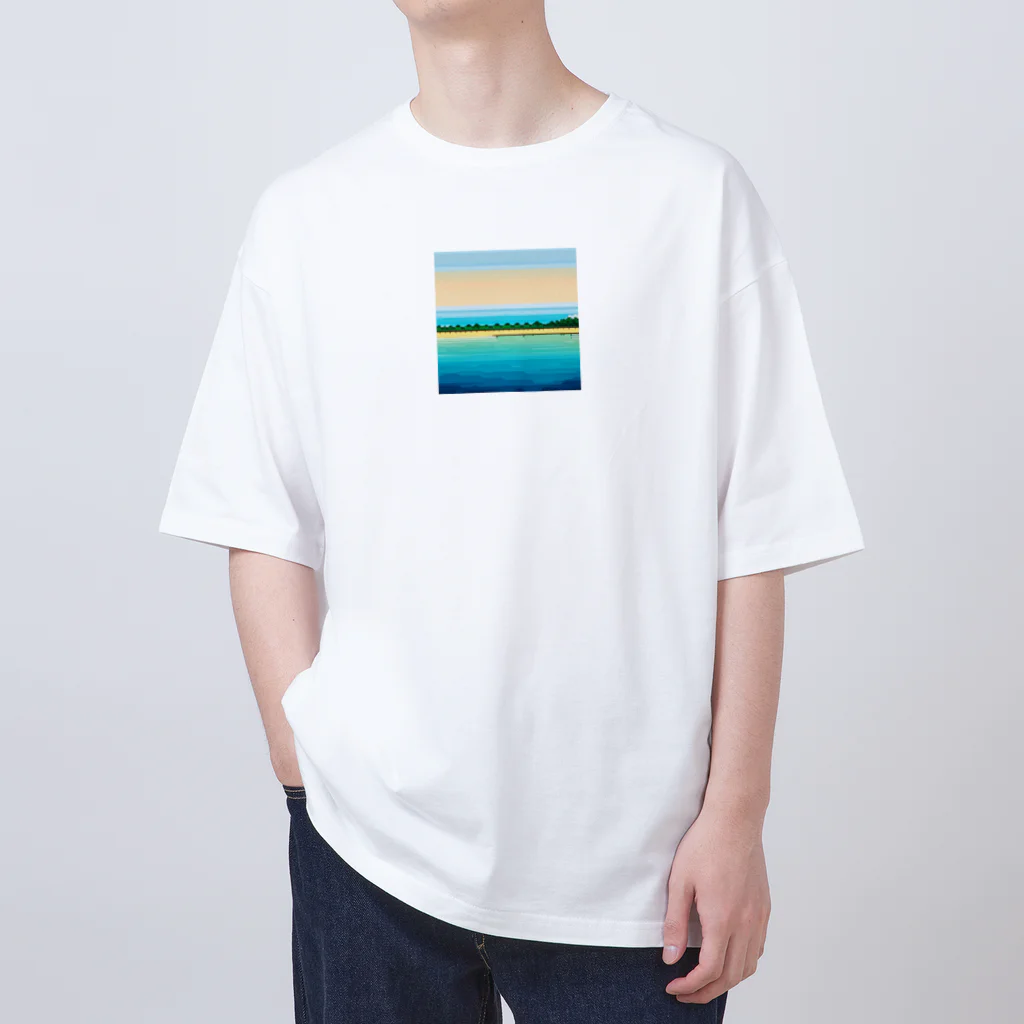 keita-sawadaのドット　プーケットの青い海 オーバーサイズTシャツ