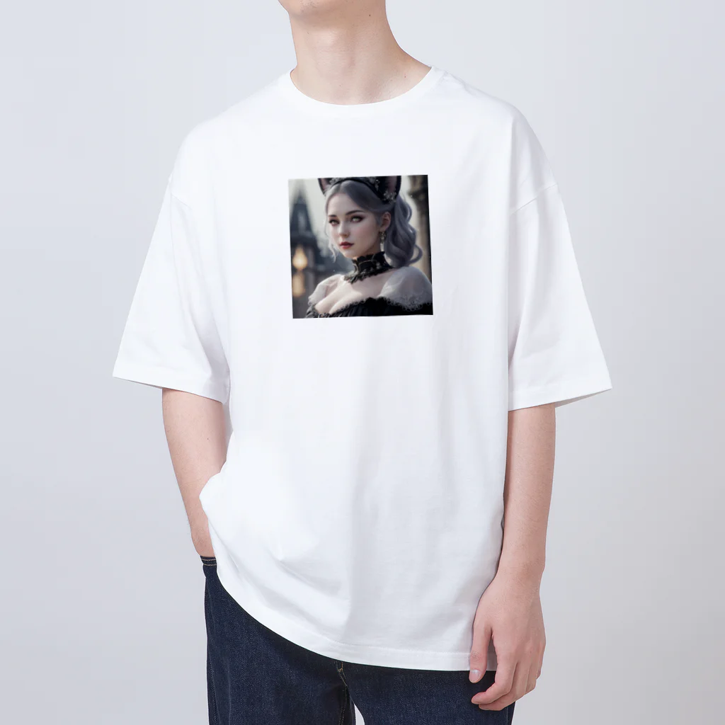 ZZRR12の「猫耳の魔女の叡智と冒険」 ： "The Wisdom and Adventure of the Cat-Eared Witch" Oversized T-Shirt