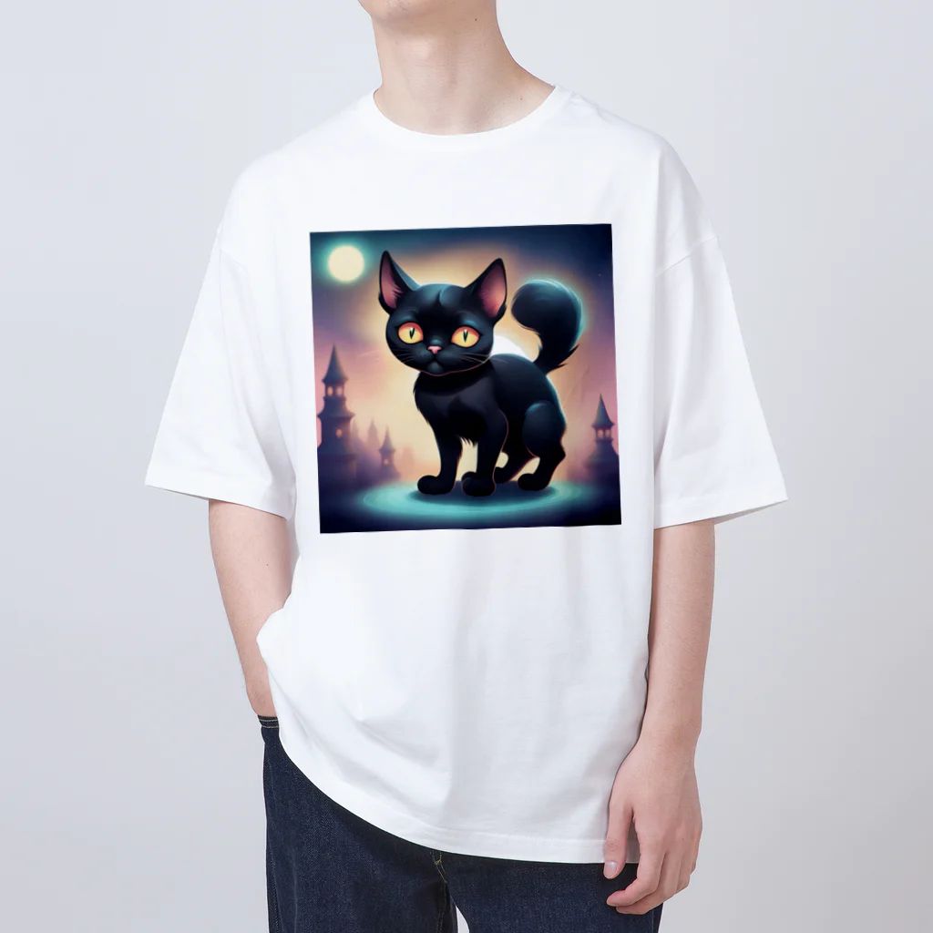 teLのくろねこクー オーバーサイズTシャツ