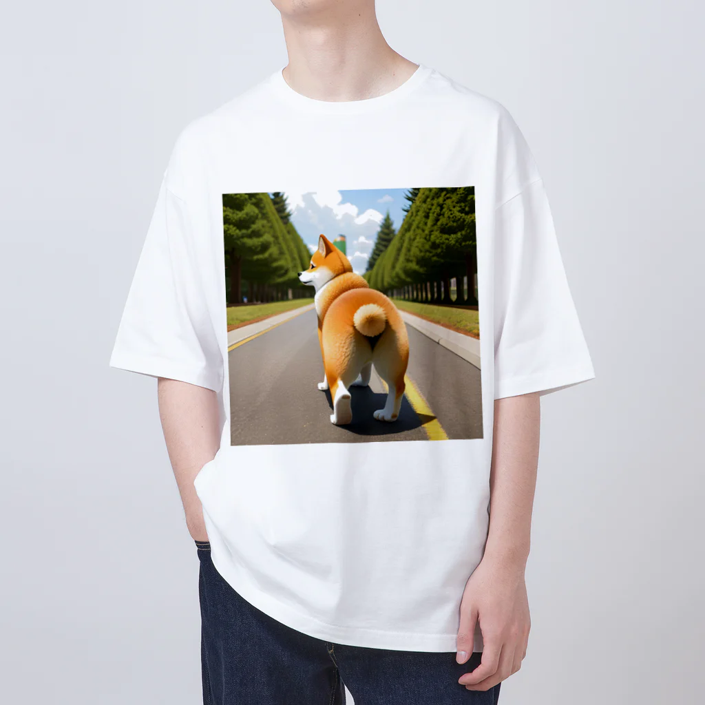 shIbaのおしりは見せて顔は見せてくれないシバ Oversized T-Shirt