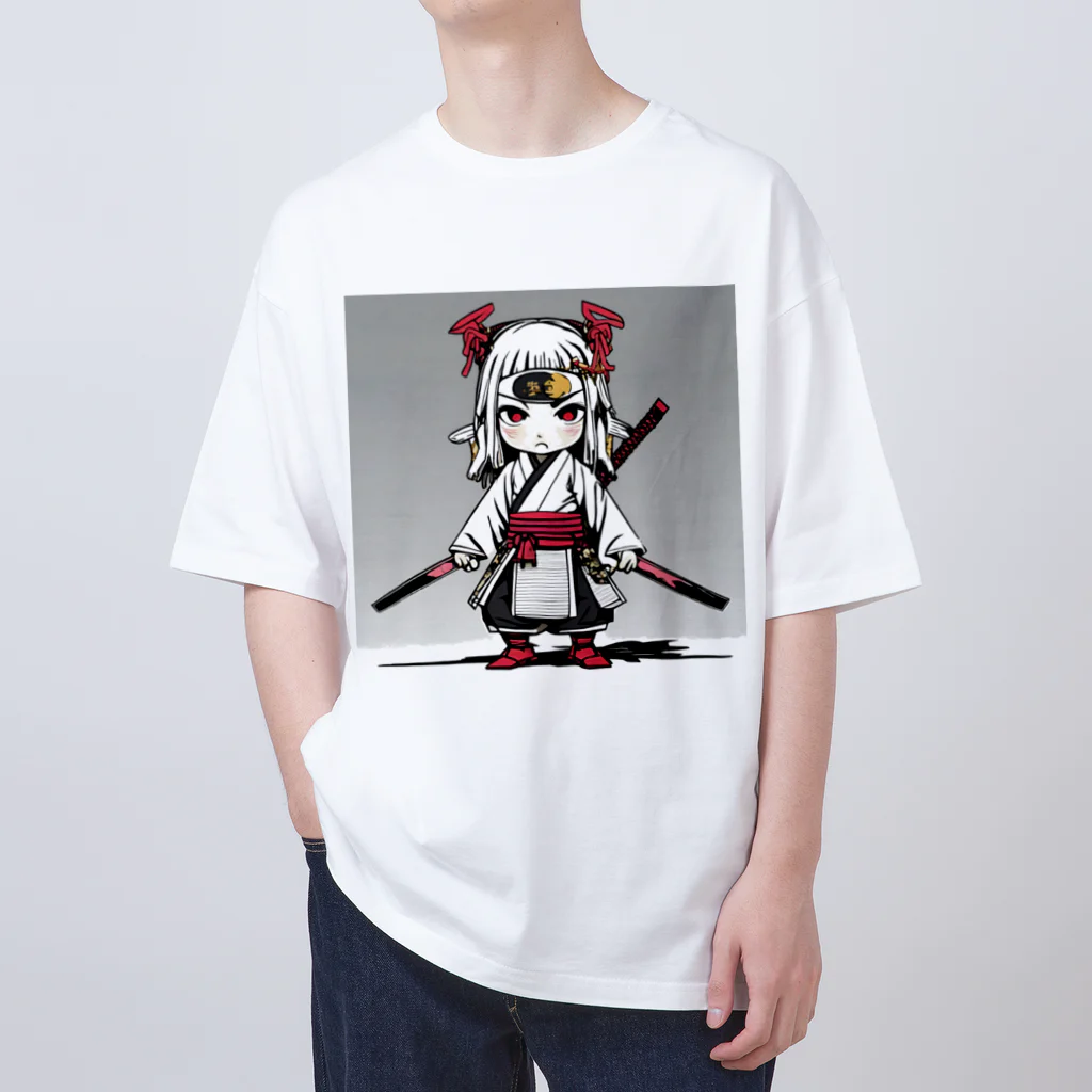 Zamurai【侍-samurai-】アートの女流Zamurai【侍女-makatachi-】ディフォルメ オーバーサイズTシャツ