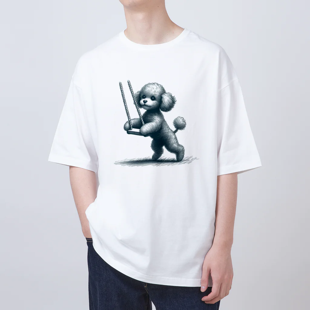 TABO1192のトイプードルのひかるくん(シンプルバージョン) Oversized T-Shirt