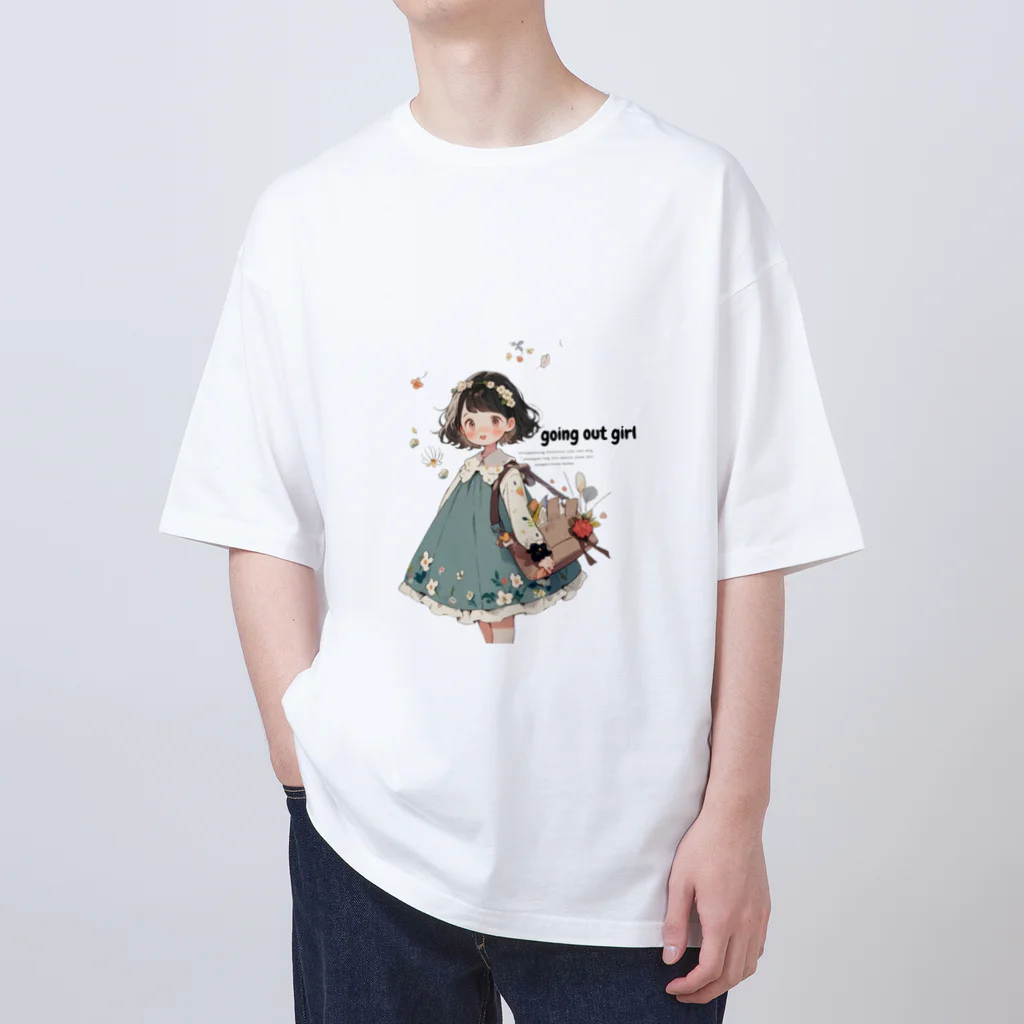 piyotanpiのgoing out girl Oversized T-Shirt