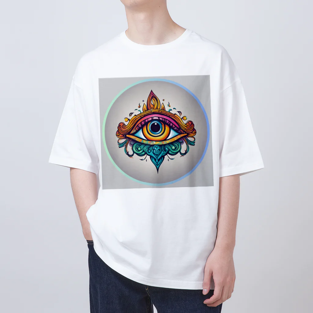 Persona MoMのオレンジの第3のeye オーバーサイズTシャツ