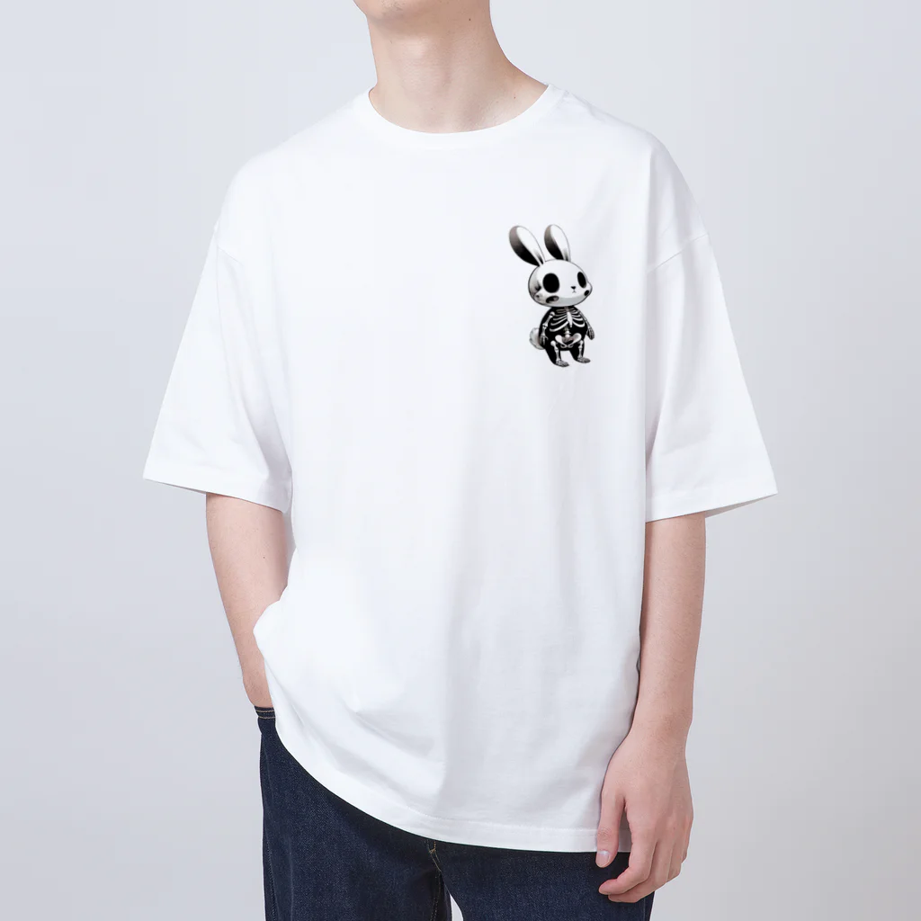 【Crazy Rabbit Nightmare】の【Crazy Rabbit Nightmare】スケルトン Oversized T-Shirt