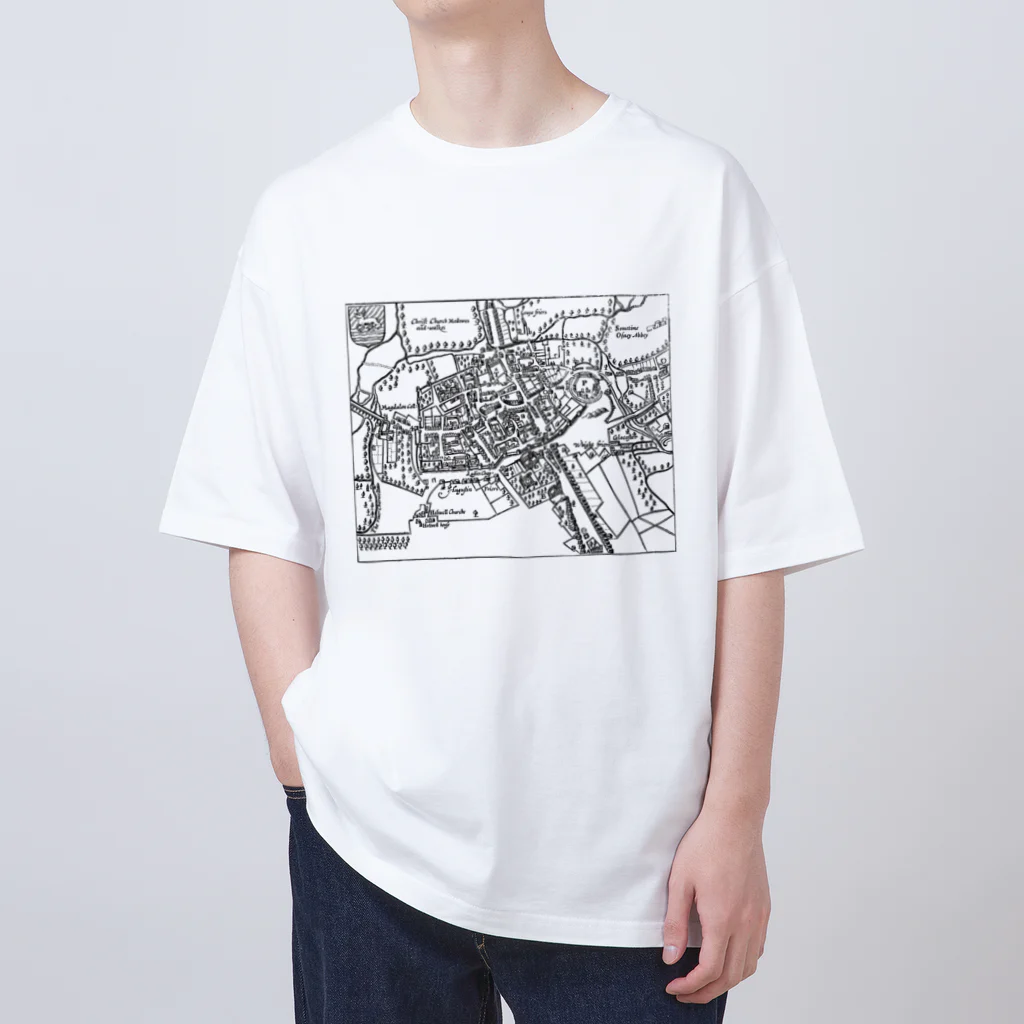 Fred HorstmanのMap of Oxford.  オックスフォード の 地図。 Oversized T-Shirt