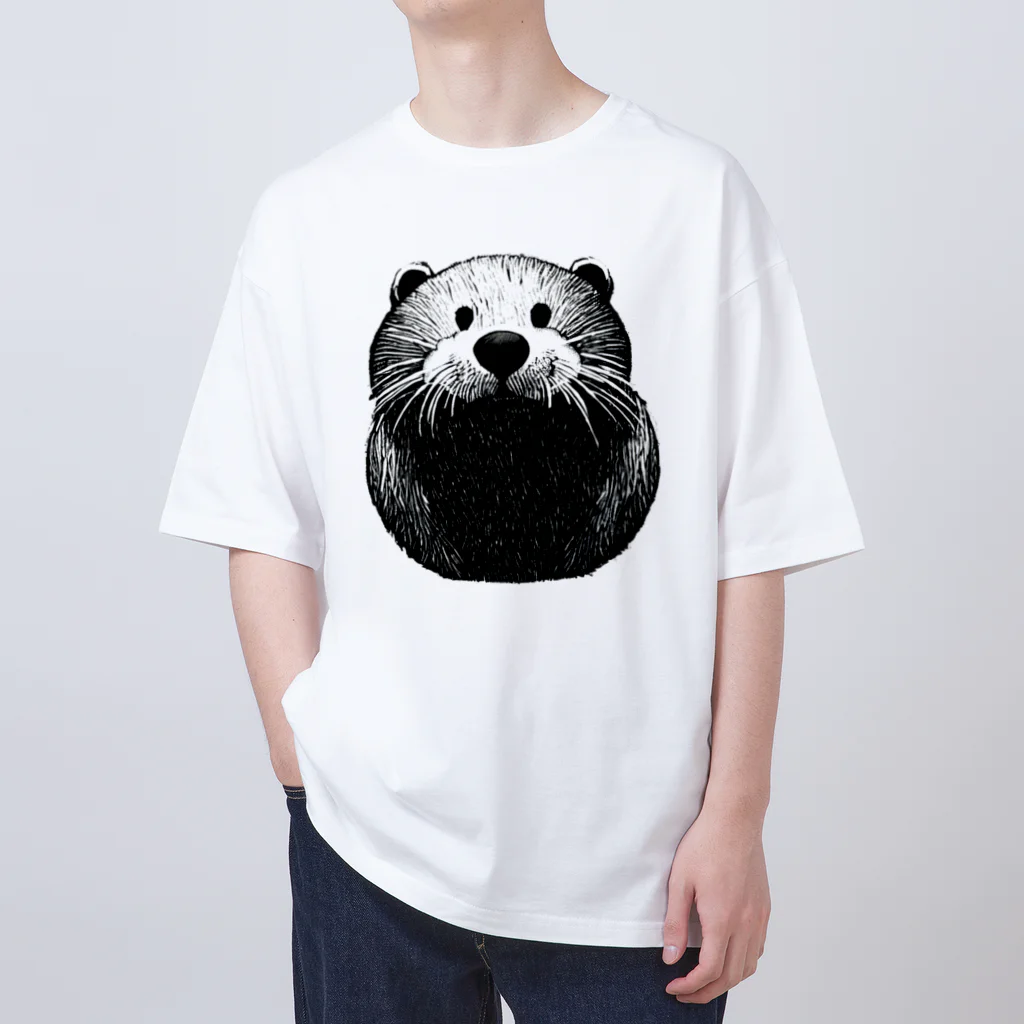 夢幻カワウソくんのお店のカワウソくん(文字なし) オーバーサイズTシャツ