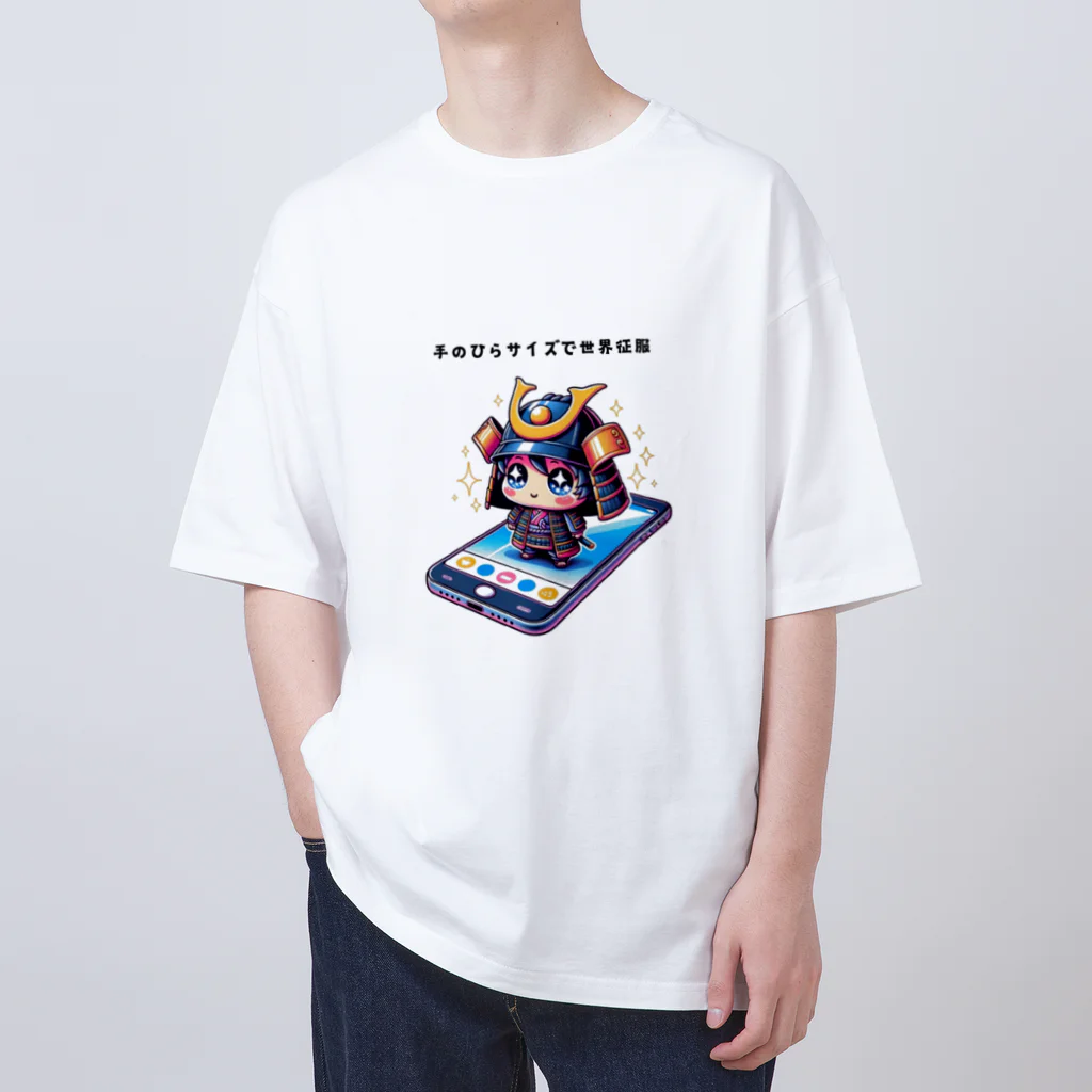 ビーナスキュートちゃんのミニサムライ、メガテック オーバーサイズTシャツ