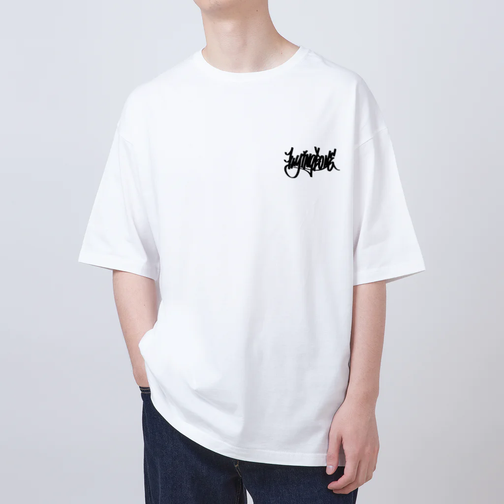 Flying boneの青《降り》龍 Oversized T-Shirt