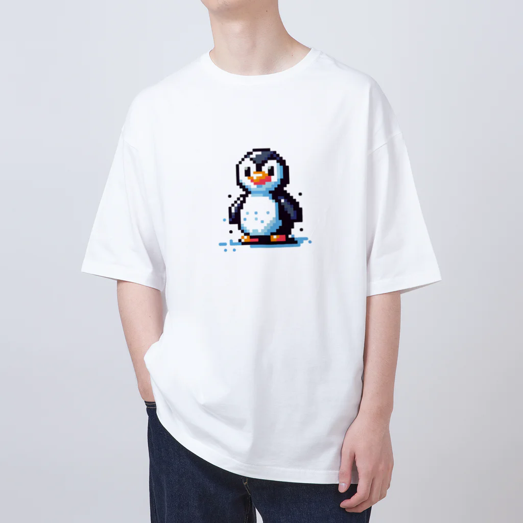 pixel屋さんのペンギンのpixelアート Oversized T-Shirt