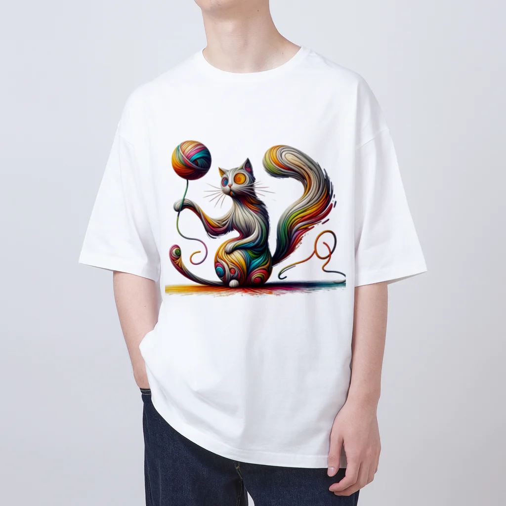 宇宙猫の宇宙猫01 Oversized T-Shirt