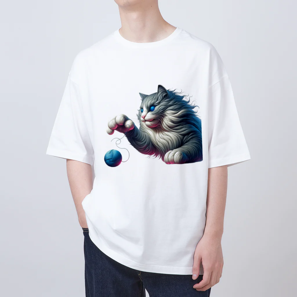 宇宙猫の宇宙猫02 オーバーサイズTシャツ