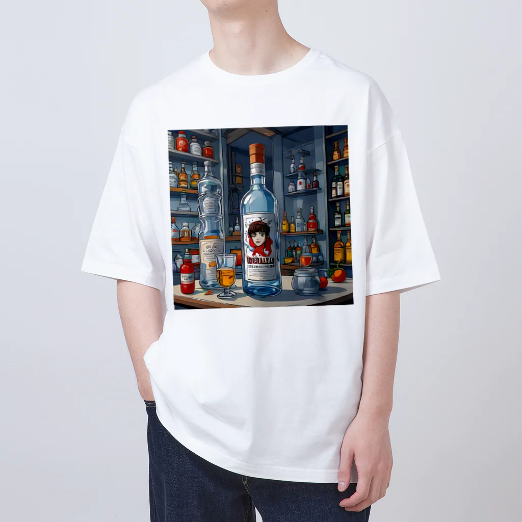 Tokyo_lofi_artのTokyo Lofi club - vodka Oversized T-Shirt