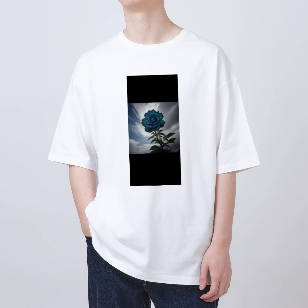 J-BRAVEの一輪の青い薔薇 Oversized T-Shirt