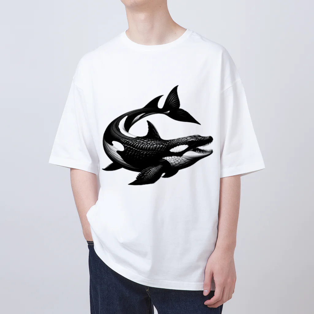 animal×animalのkiller whale×crocodile=? Oversized T-Shirt