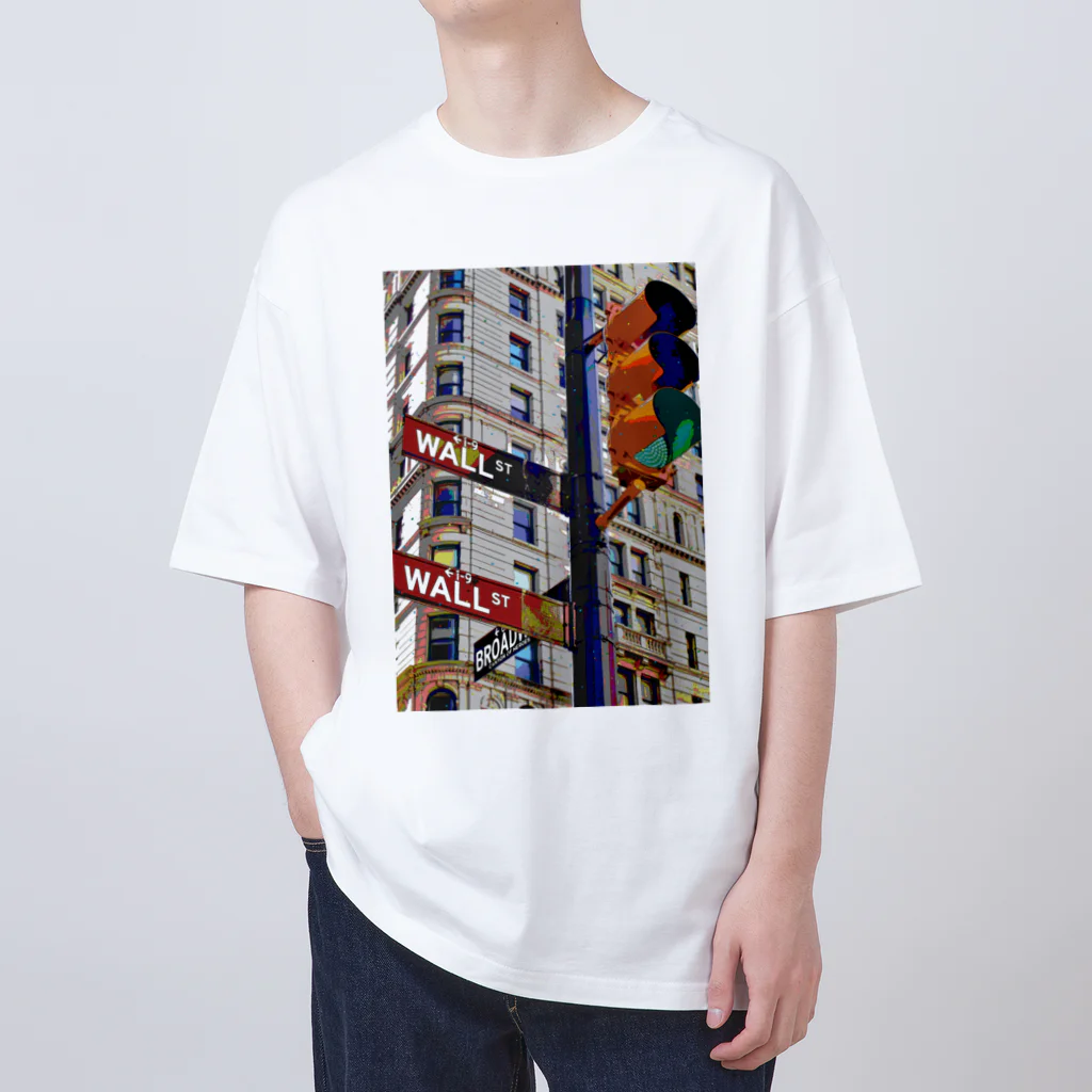 GALLERY misutawoのニューヨーク ウォール街の信号機 Oversized T-Shirt