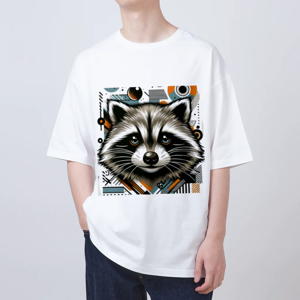 Friendly Faunaのたぬきアート オーバーサイズTシャツ