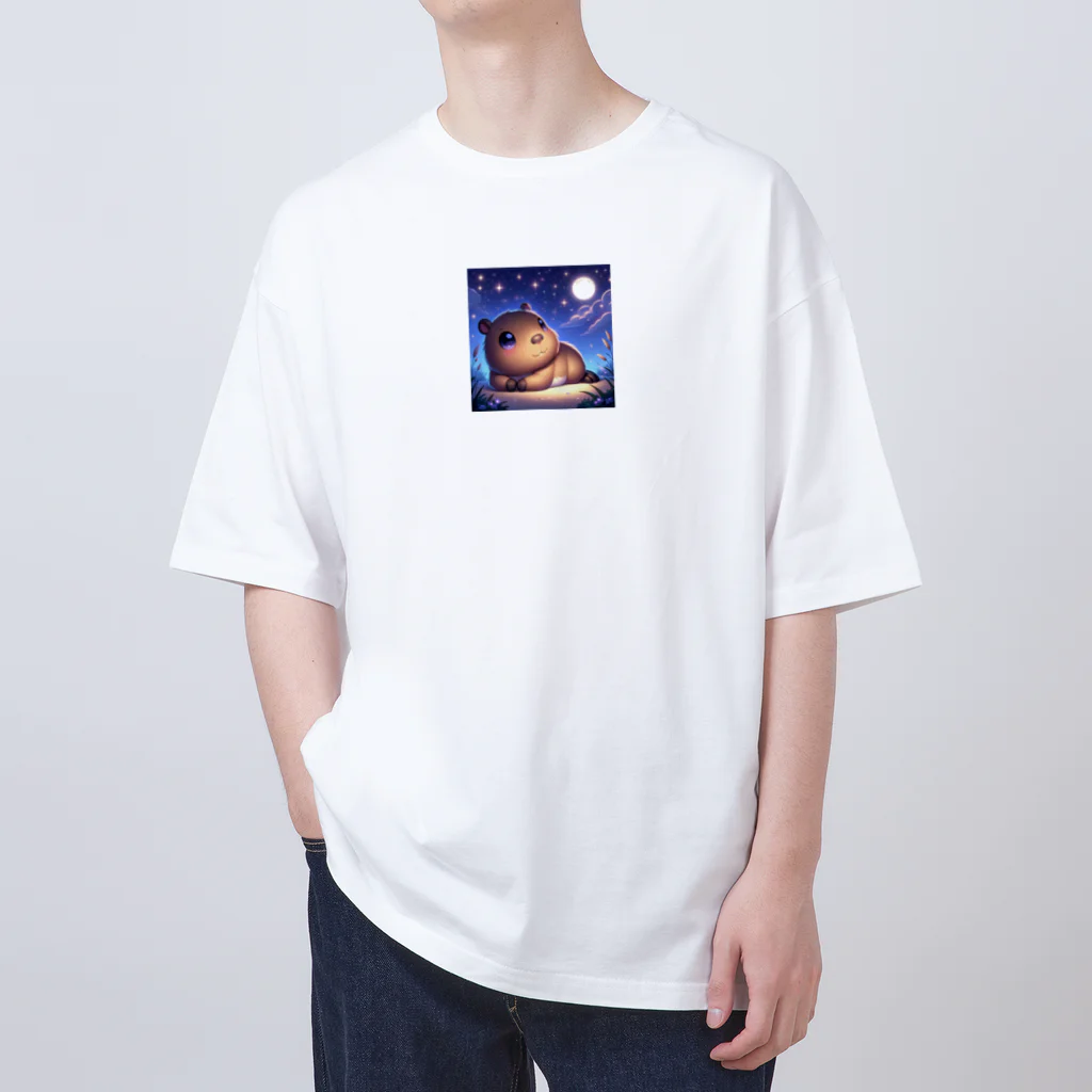 GAKUの星空の下でリラックスカピバラ Oversized T-Shirt