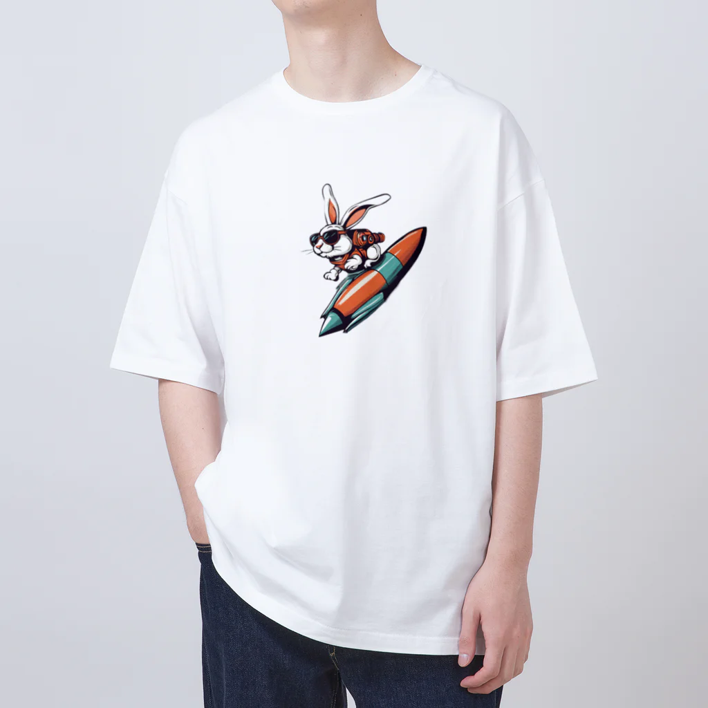 ロケットうさぎのロケットうさぎ　ミッション遂行 Oversized T-Shirt