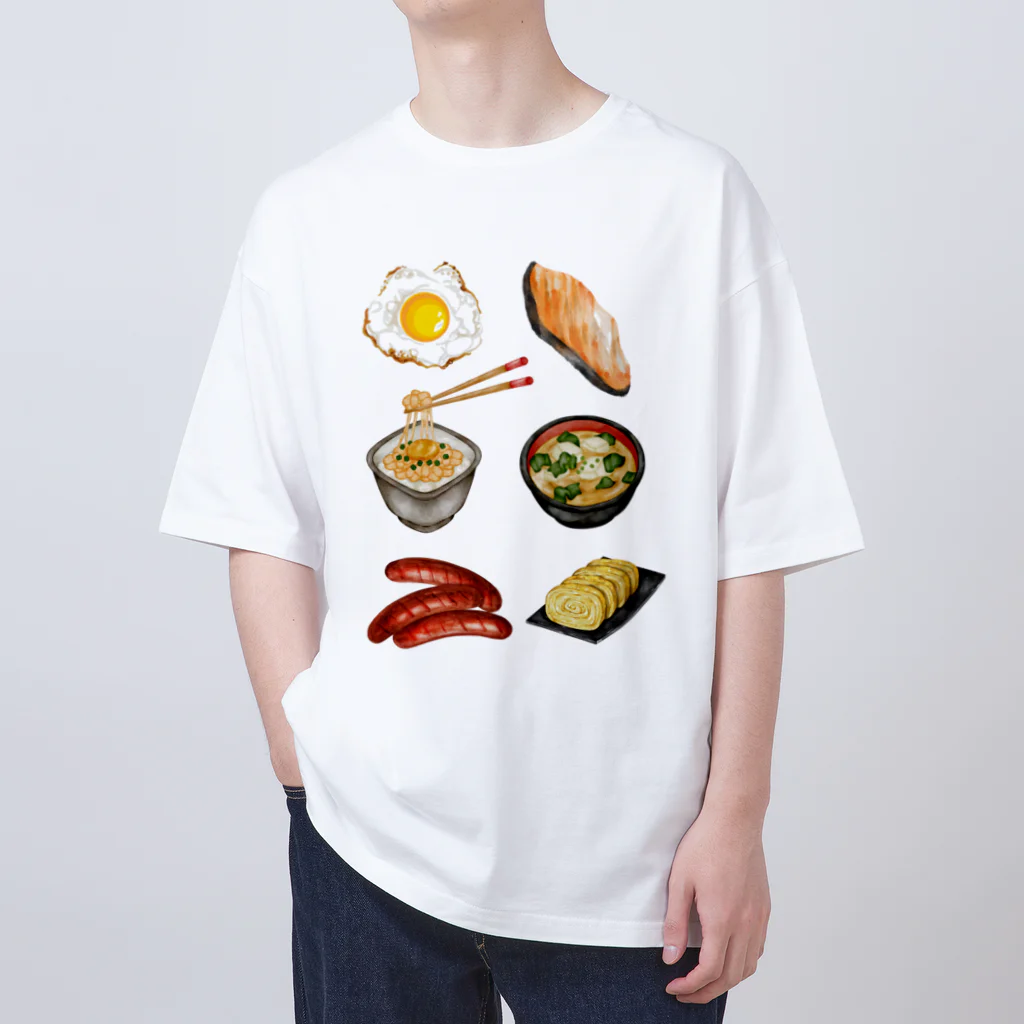 DaruMarusanの日本の朝食 オーバーサイズTシャツ