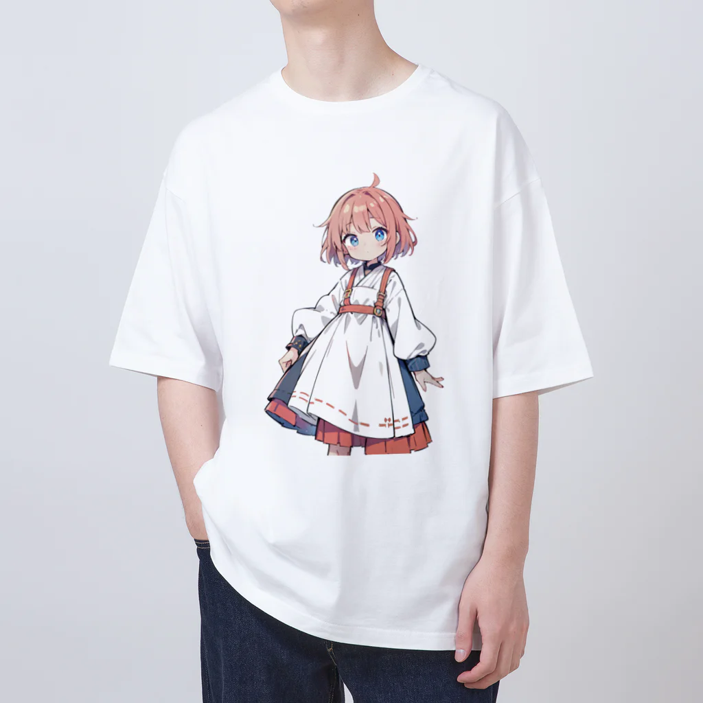 kawaii女の子専門ショップのかわいい田舎の女の子 オーバーサイズTシャツ