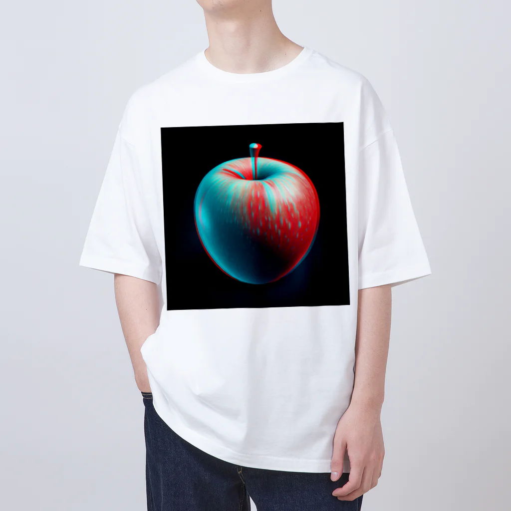 godo_dioの３D　立体視　リンゴ Oversized T-Shirt