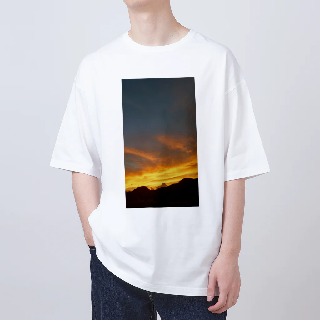 suzurinngの夕焼けスケッチ オーバーサイズTシャツ