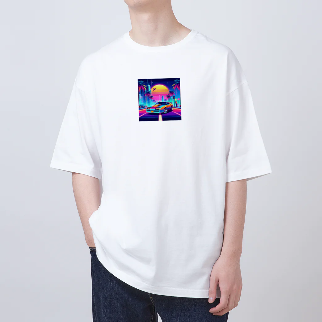 お茶目なドット絵のドッド絵車 Oversized T-Shirt