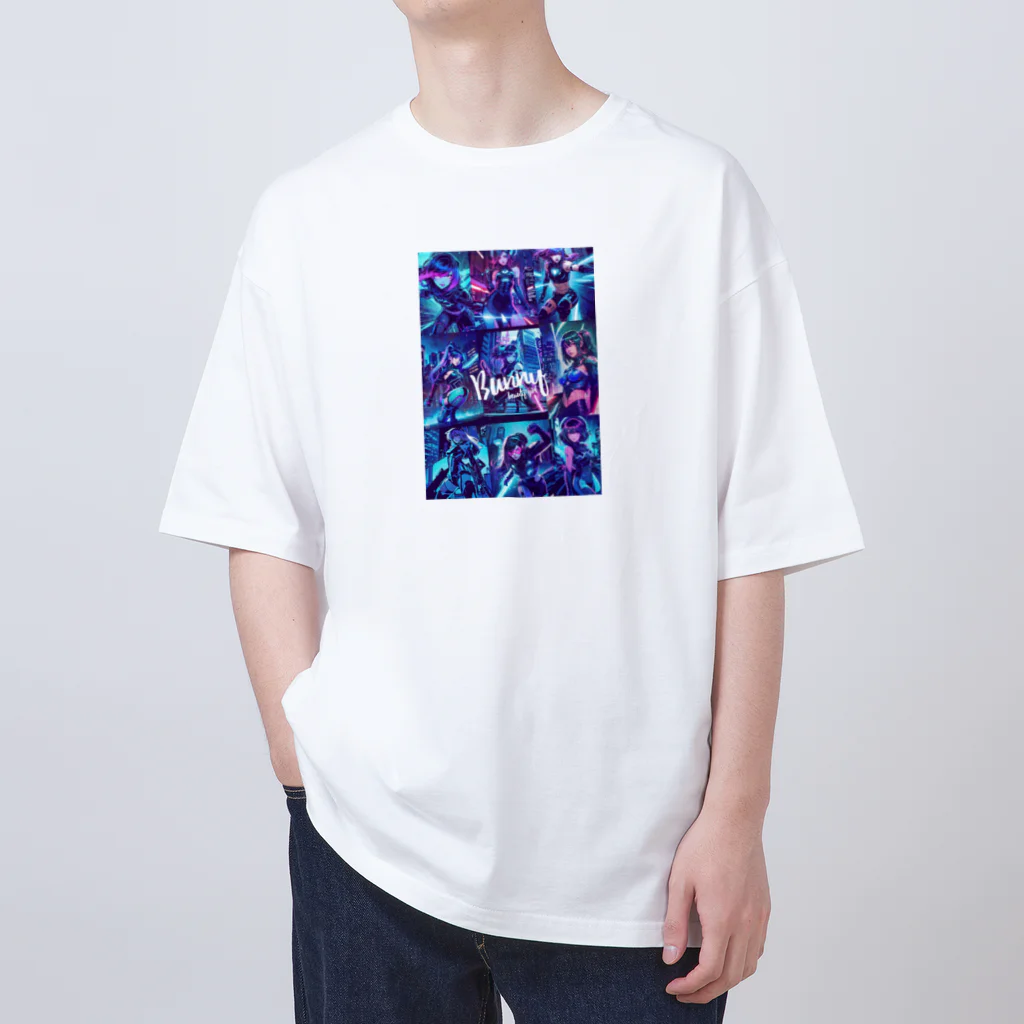 BUNNY-ONLINEのネオンアメコミアート79 オーバーサイズTシャツ