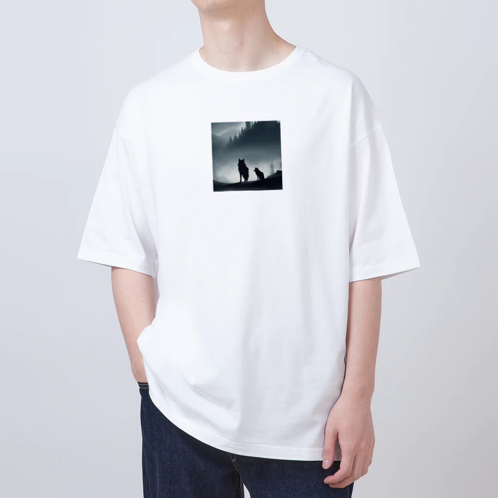 狼ショップの山の調和 Oversized T-Shirt