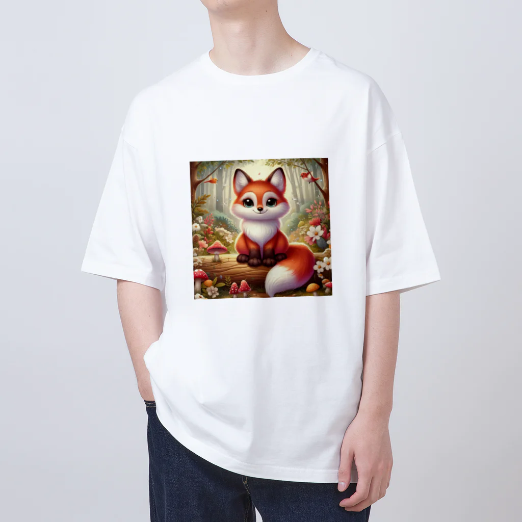 アニマルキャラクターショップのbeautiful fox オーバーサイズTシャツ