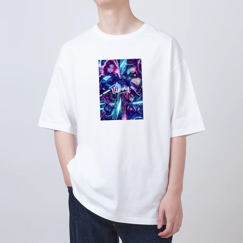 BUNNY-ONLINEのネオンアメコミアート111 オーバーサイズTシャツ