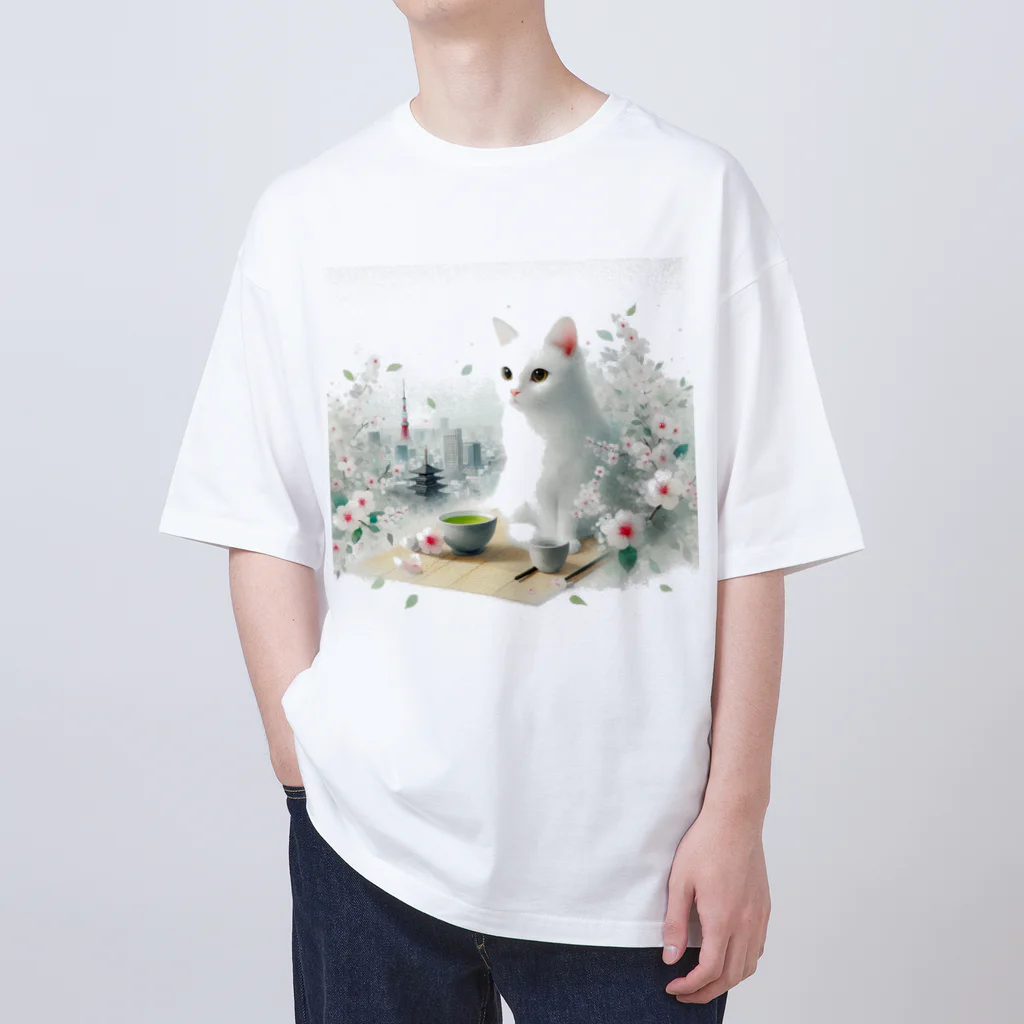 Patroの東京と猫 Oversized T-Shirt